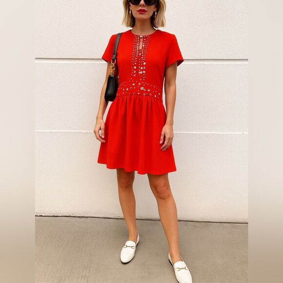 Sonia Rykiel Dress Beaded Rhinestone - Picture 1 of 9